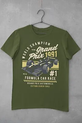 World Champion Grand Prix T Shirt Motor Racing #1 Formula Car Race 1991 Retro • £15.95