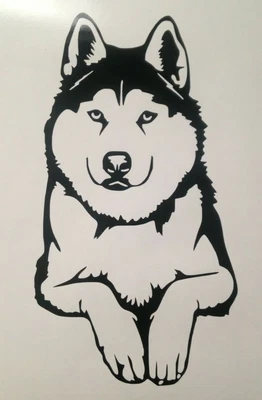 £3.50 • Buy 1x Husky Wolf Dog Vinyl Sticker Car Decal Bumper Camper Window Craft 3.5x6.5inch