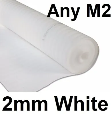 2mm White Comfort Underlay For Wood Or Laminate Flooring Acoustic Insulation • £14.99