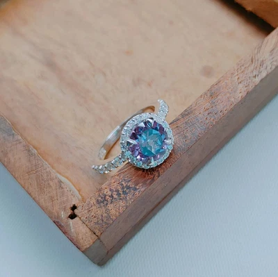 $75.67 • Buy 3.50ct Alexandrite Gemstone 925 Silver Handmade Gift Ring For Girl's And Women's