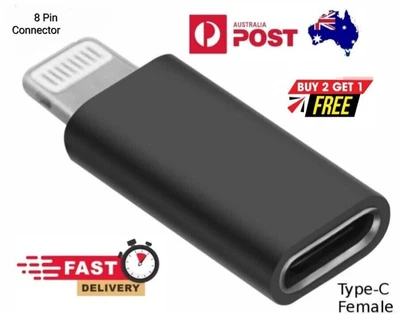$6.25 • Buy USB Type C Female To IPhone Adapter Converter Charging And Data Sync 8-Pin
