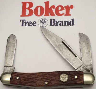 Vintage BOKER Solingen Germany #7474 Premium Stock Knife Delrin Handles Used • $80