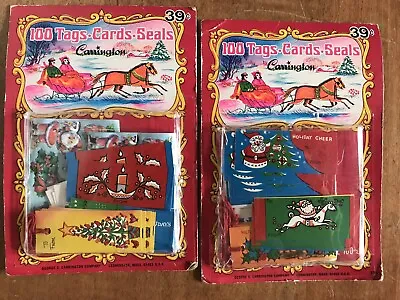 Sealed Package 200 Vintage MCM Christmas Gift Tags Labels Carrington • $28.95