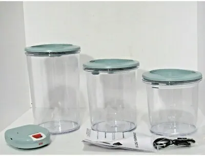 $39.99 • Buy Prepper Vovamo Food Storage Smart Digital Vacuum Containers Set Of 3 153