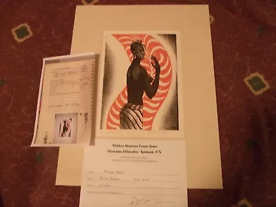 Millard Sheets Untitled African Maiden Original Lithograph Trial Proof Signed • $595