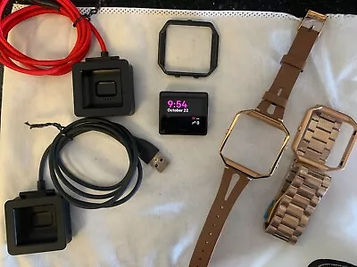 Fitbit Blaze Smart Fitness Watch With 2 Chargers And 2 Bands (small) • $17