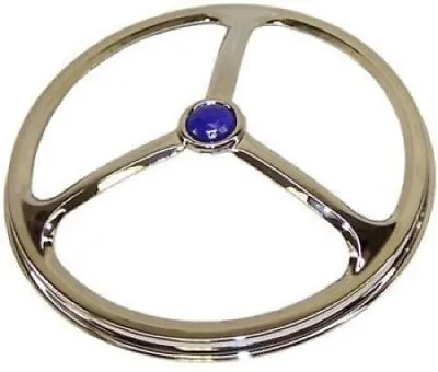 7  Motorcycle Headlight Headlamp Bulb Trim Cover Ring Lucas Tri Bar W/ Blue Dot • $12.50