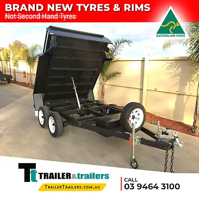 $5490 • Buy 8x5 Tandem Axle Standard Hydraulic Tipper Box Trailer - New Wheels & New Tyres