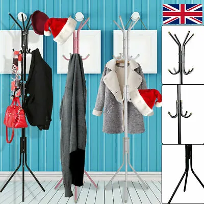 £13.29 • Buy Coat Stand Coat/Hat/Jacket/Umbrella Floor Standing Rack Clothes Hanger Hooks