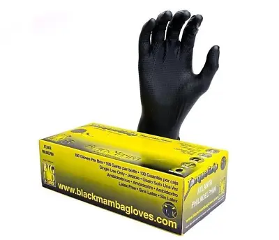 $29 • Buy Black Mamba Torque Grip Nitrile Gloves BTG-120 Large (Box Of 100)