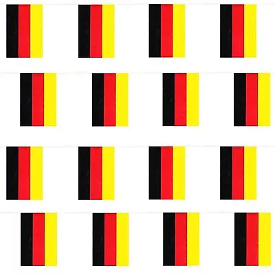 Germany Flag 10m Rectangular Bunting - Party Decoration Football German Wall • £2.49