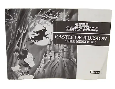 Castle Of Illusion Starring Mickey Mouse - SEGA Game Gear **MANUAL ONLY** • $24.26