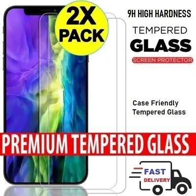 Tempered Glass Screen Protector For IPhone 15 14 13 12 11 Pro Max XR Case Cover • £0.99