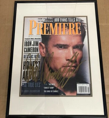 £52.50 • Buy Framed Arnold Schwarzenegger - True Lies - Premiere Magazine  August 1994 Signed