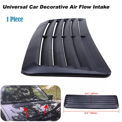 Universal Car Auto Side Air Vent Flow Intake Hood Scoop Bonnet Vent Cover Black • $16.43