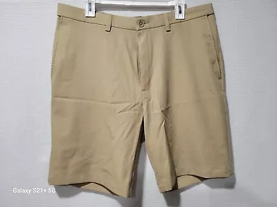 Mens Shorts Tan Haggar Cool 18 Classic Expandable Size 36 • $20