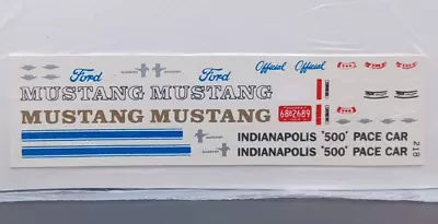 Fred Cady | No. 218 | 1:25 1964 Ford Mustang Pace Car Decals • $20