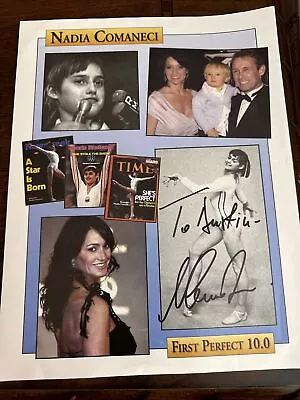 5X OLYMPIC GOLD  NADIA COMANECI Rare Autographed 2007 PHOTOCARD • $49