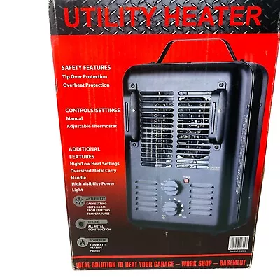 Utility DQ2016 Milkhouse Style Electric Fan-Forced Space Heater - Black • $24.94