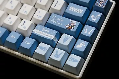 Vtuber Hololive JP Usada Pekora Theme PBT Keycaps • $70