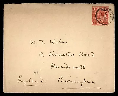 Mayfairstamps Malta 1917 To Birmingham England WT Wilson Cover Aaj_47939 • $1