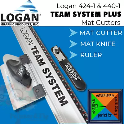 Logan Mat Board Ruler Knife & Bevel Cutter Combo 424-1 24  Or 440-1 40  • £239.58