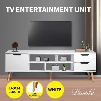 $116.99 • Buy Levede TV Cabinet Entertainment Unit Stand Storage Drawers Wooden Shelf White
