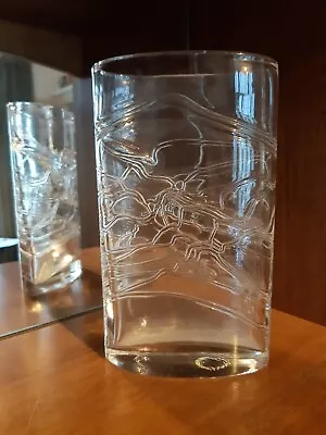 £9.99 • Buy Vintage Unusual Narrow Wave Pattern Clear Glass Vase 1980 Dartington Crystal