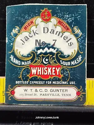 Jack Daniels Whiskey Medicinal Use Only Prohibition Era Reproduction Label  • $20