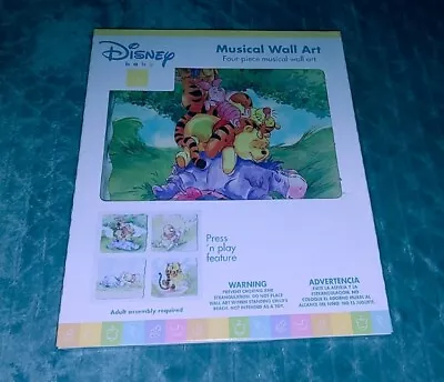 Disney Baby Winnie The Pooh Musical Wall Art Nursery Press & Play Set Of 4 🔥  • $14.99