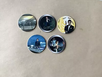 Merlin - James Bond 007 - Goldeneye - Magicaps / Pogs X 5 - See Photo • £2