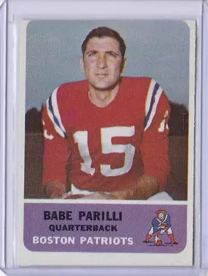1962 Fleer Football Card #4  BABE PARILLI-Boston Patriots • $12