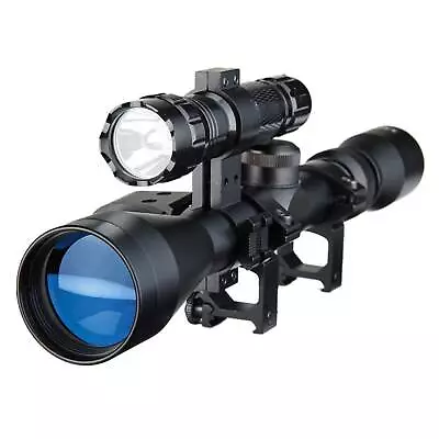 Pinty 3-9X40mm Rifle Scope Reflex Cross Reticle With Laser Sight & Torch Hunting • $35.99