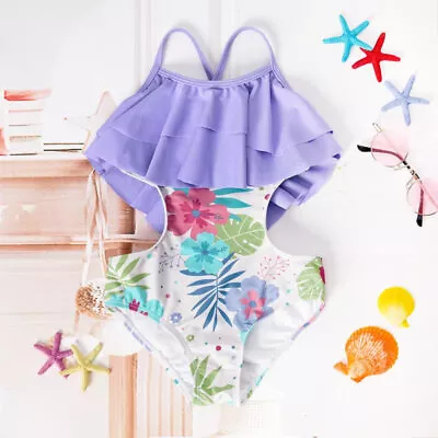 Baby Girls Floral Beach Swimwear Outfits Clothes UK • £4.50