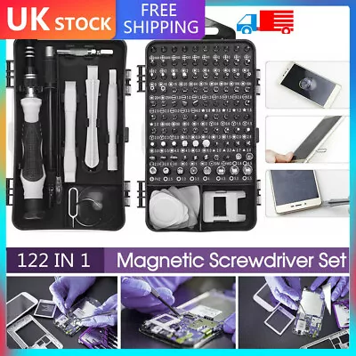 122 In 1 Magnetic Precision Screwdriver Set PC Phone Electronics Repair Tool Kit • £8.89