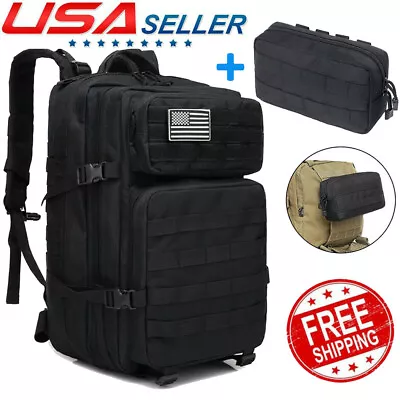 45L Large Military Tactical Backpack Army Molle Bag Rucksack 3 Day Assault Pack • $12.99