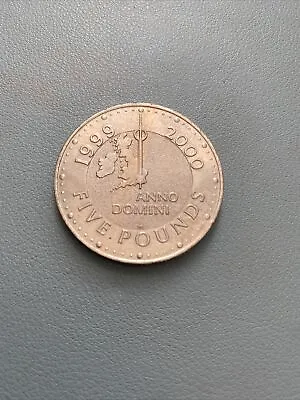£150 • Buy £5 Five Pound Crown Coin 1999-2000 Millennium Anno Domini - Brown Mark