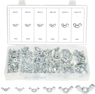 Swordfish 32581 - Metric Wing Nut Assortment 175 Pieces [M4 M5 M6 M8 M10 M12] • $21.85