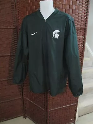 Nike Storm Fit Michigan State Spartans 1/4 Zip Windbreaker Jacket Mens XL • $14.63