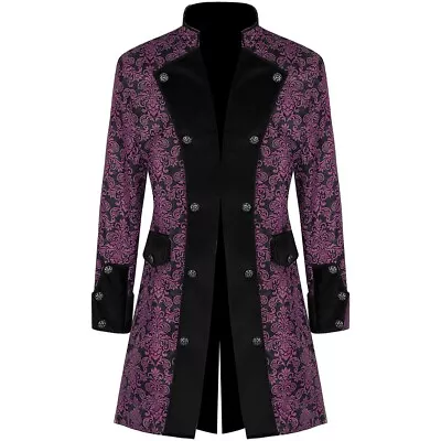 Men's Steampunk Renaissance Coat Trendy Vintage Tailcoat Medieval Gothic Jacket • $45.39