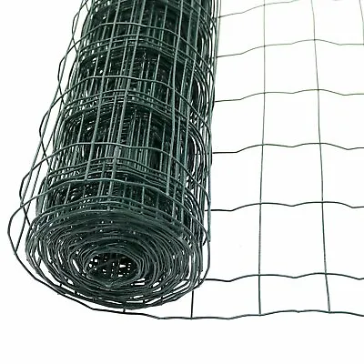 1.2m X 10m Green PVC Coated Galvanised Steel Wire Mesh Fencing Garden Euro Fence • £29.99