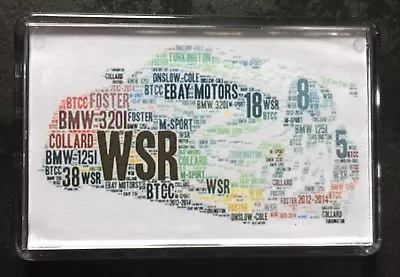 WSR BMW125i M-Sport MG ZS BTCC Colour Car Word Art 2017 ~ UNIQUE ~ Fridge Magnet • £3.25