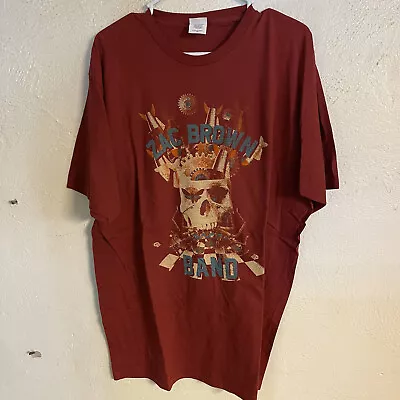 Band T-Shirt - ZAC BROWN BAND - Skull - Red - Large • $24.99