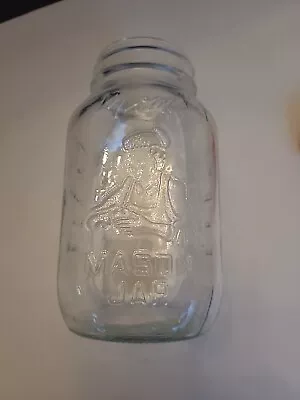 Vintage Mom’s Clear Glass Mason Jar 1 Quart Home Products Made In Columbus Ohio • $8.50