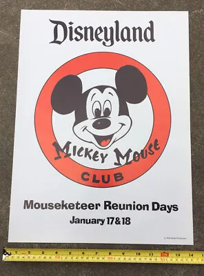 Rare 1981 Disneyland Mickey Mouse Club- Mouseketeer Reunion Days Poster- Ex. Con • $69.99