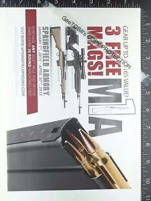 2015 ADVERTISING ADVERTISEMENT AD For Springfield Armory M1A Rifle Archangel FDE • $10.49