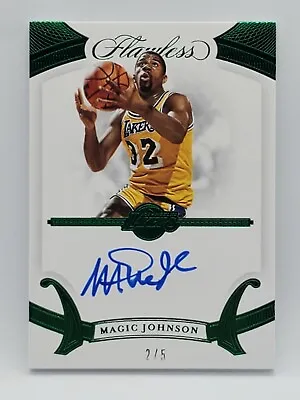 2019-20 Flawless Basketball Emerald Auto #d 2/5 - MAGIC JOHNSON - Lakers FA-MJN • $1874.95
