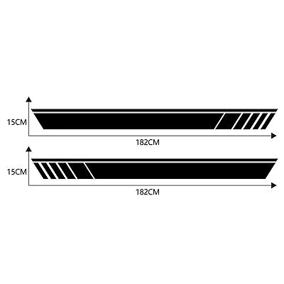 2x Car Truck Side Skirt Door Racing Graphic Vinyl Sticker Decal Stripe Universal • $16.28