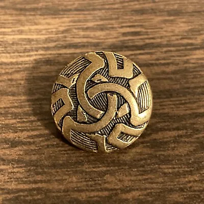 Vintage Ireland Irish Celtic Knotwork Pin Brooch Collar Pins Trellis Brass 3/4” • $8.99