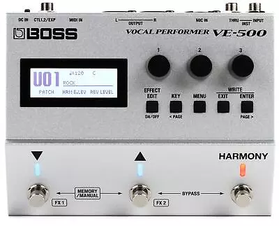 Boss VE-500 Vocal Performer Effects Pedal (3-pack) Bundle • $1439.97